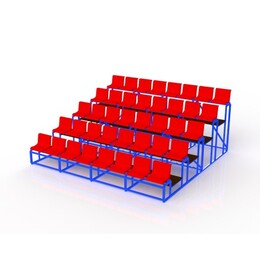 Трибуны с пластиковыми сиденьями (секция пятирядная)
